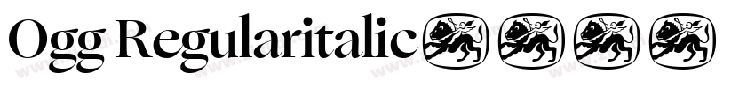 Ogg Regularitalic字体转换